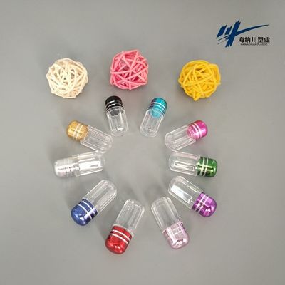 円柱明確なプラスチック薬のびん