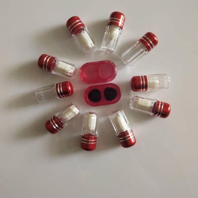 円柱明確なプラスチック薬のびん