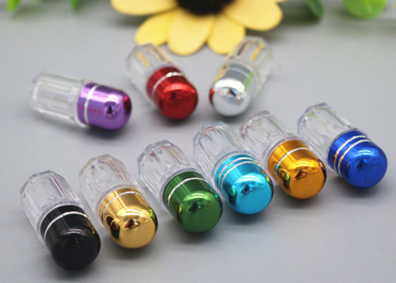金属のキャップが付いている金2gのプラスチック カプセルの包装のびん