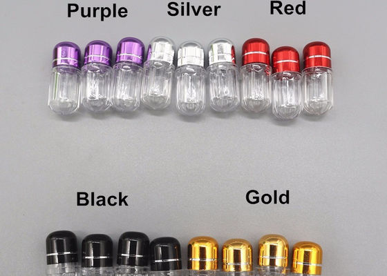金属のキャップが付いている金2gのプラスチック カプセルの包装のびん