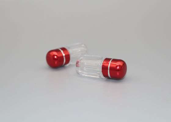金属のキャップが付いている金2gのプラスチック カプセルの包装のびん