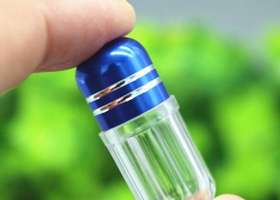 5ml青いサイの金属のキャップを持つ単一の丸薬容器OEM