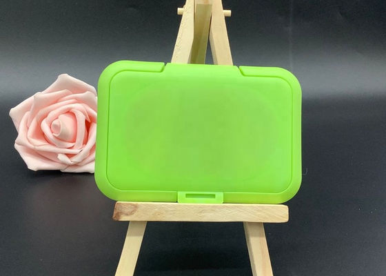 ISO9001赤ん坊はプラスチックふたの緑100mmのぬれたワイプのふたを拭く